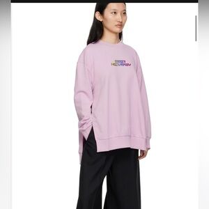 $725 Stella McCartney Purple High Frequency Gel Logo Sweatshirt - Medium